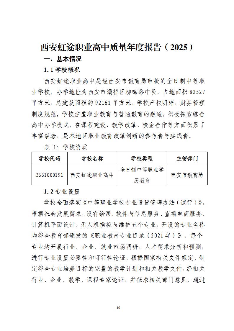 西安虹途职业高中2025年报